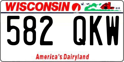 WI license plate 582QKW