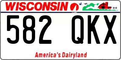 WI license plate 582QKX