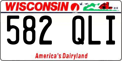 WI license plate 582QLI