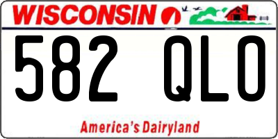 WI license plate 582QLO