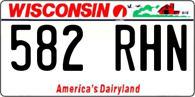 WI license plate 582RHN