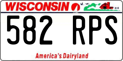 WI license plate 582RPS