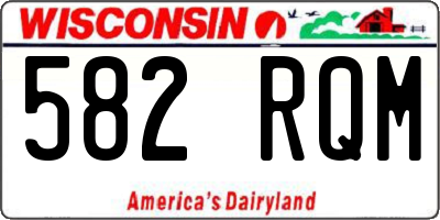 WI license plate 582RQM