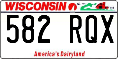 WI license plate 582RQX
