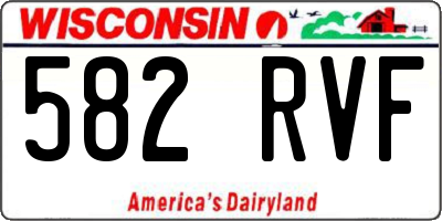 WI license plate 582RVF