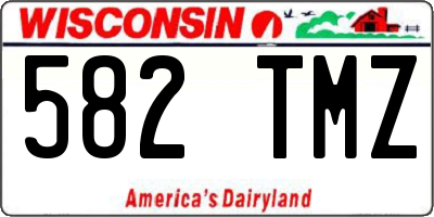 WI license plate 582TMZ