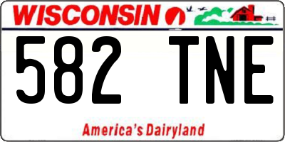 WI license plate 582TNE