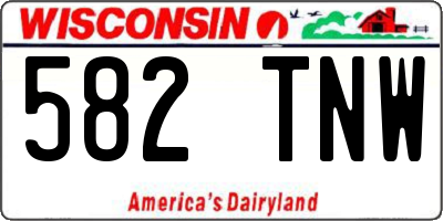 WI license plate 582TNW