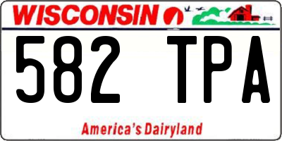 WI license plate 582TPA