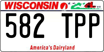 WI license plate 582TPP