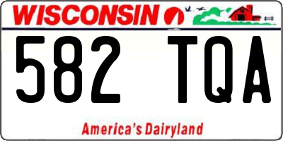 WI license plate 582TQA
