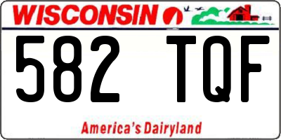 WI license plate 582TQF