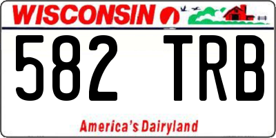 WI license plate 582TRB