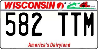 WI license plate 582TTM