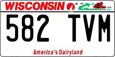 WI license plate 582TVM