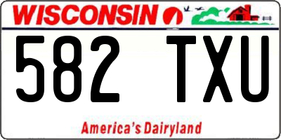 WI license plate 582TXU