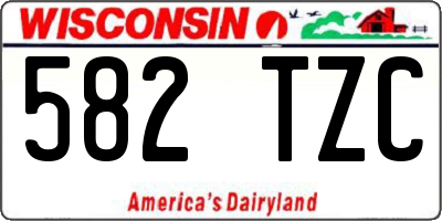WI license plate 582TZC