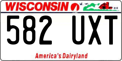 WI license plate 582UXT
