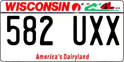 WI license plate 582UXX