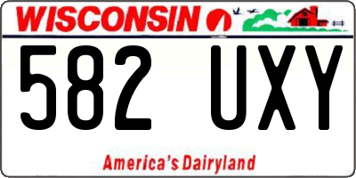 WI license plate 582UXY