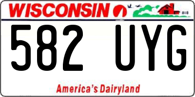 WI license plate 582UYG
