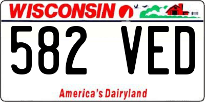 WI license plate 582VED