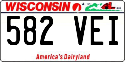 WI license plate 582VEI