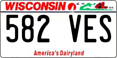 WI license plate 582VES
