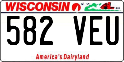 WI license plate 582VEU