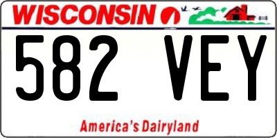 WI license plate 582VEY