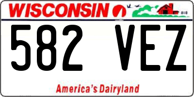 WI license plate 582VEZ