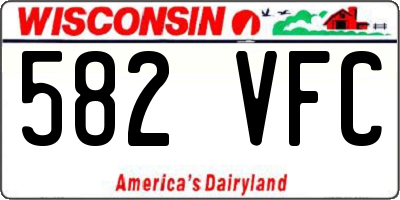 WI license plate 582VFC