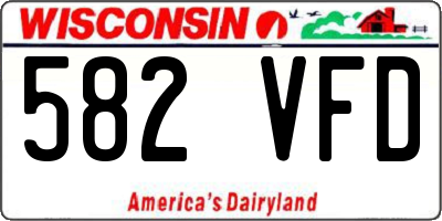 WI license plate 582VFD