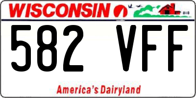 WI license plate 582VFF