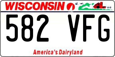 WI license plate 582VFG