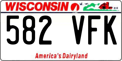 WI license plate 582VFK