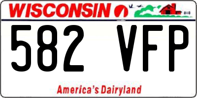 WI license plate 582VFP