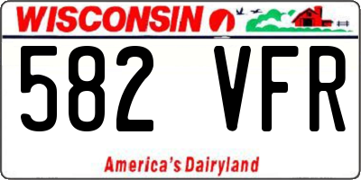 WI license plate 582VFR