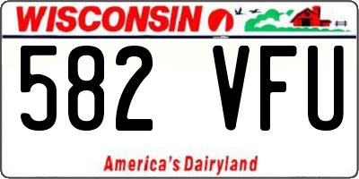 WI license plate 582VFU