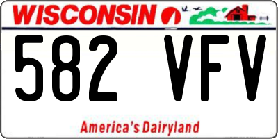 WI license plate 582VFV
