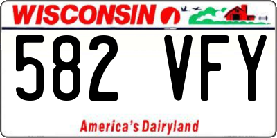 WI license plate 582VFY