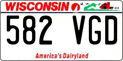 WI license plate 582VGD