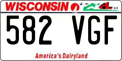 WI license plate 582VGF