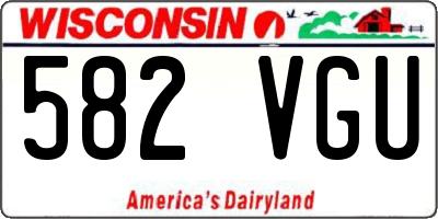 WI license plate 582VGU