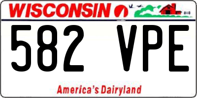 WI license plate 582VPE