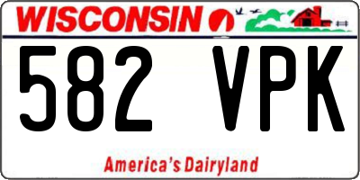 WI license plate 582VPK