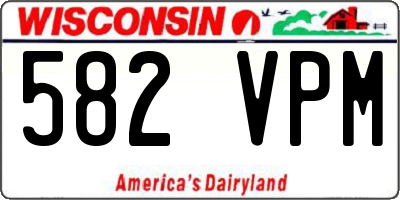 WI license plate 582VPM