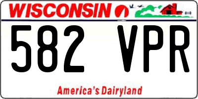 WI license plate 582VPR
