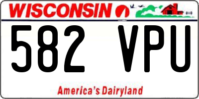 WI license plate 582VPU