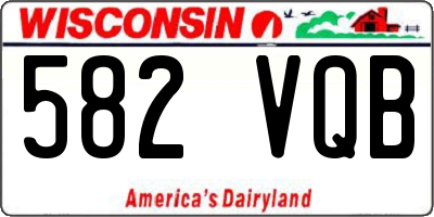 WI license plate 582VQB